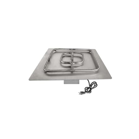 The Outdoor Plus 18 x 18 Square Flat Pan, 12 Square Stainless Steel Burner, Spark Ignition w/Flame Sense, Natural Gas OPT-999BP18FSEN-NG